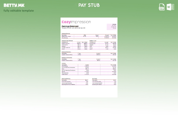 модерен стил Шаблон за уплатница за брза модна компанија